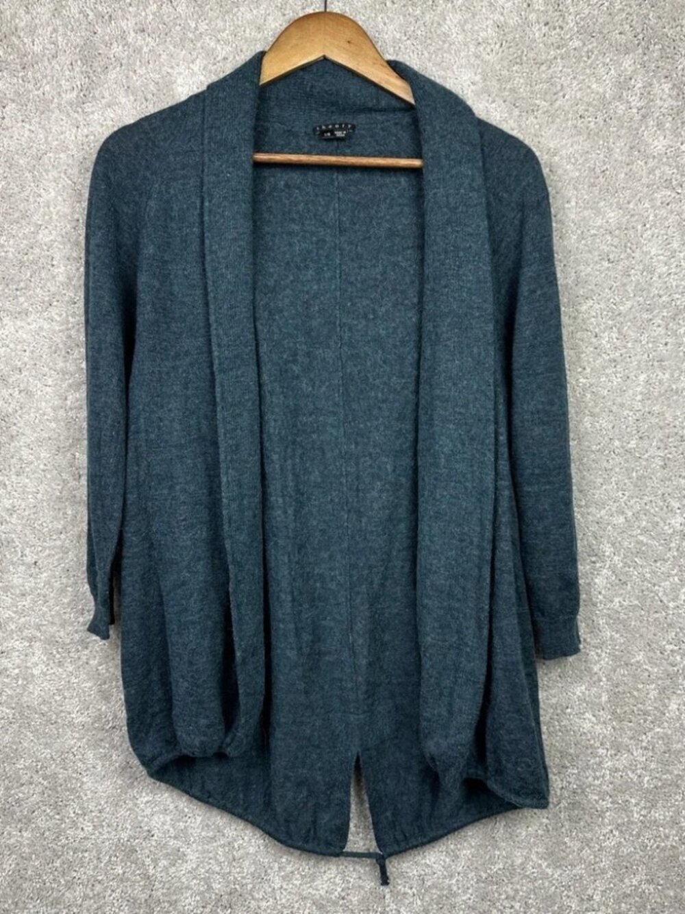 Theory Womens Alpaca Wool Blend Open Front Liliane Cardigan Sweater‎ Size Large